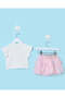Infant Girls Pink And White Set With Headband (3 Piece) - 5