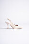 Women's Slingback Open-Back Closed-Toe Heeled Shoes - 2