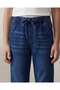 Girls Dark Wash Frill Pocket Jog-Fit Jeggings - 5