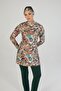 Leafy Patterned Full-Coverage Hijab Swimsuit with Leggings - 6