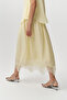Crew Neck Gathered Waist Ruched Regular Midi Dress - 3