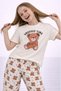 Girls’ Pajama Set – “Snuggle Time” Teddy T-Shirt & Printed Jogger Pants - 3
