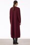 Ribbed Detailed Rayon Dress Bordo - 4