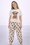 Girls’ Pajama Set – “Snuggle Time” Teddy T-Shirt & Printed Jogger Pants