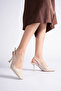 Women's Slingback Open-Back Closed-Toe Heeled Shoes - 4