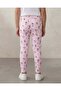 Girls Pink All-Over Printed Leggings - 3