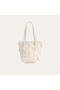 Women's Ecru Knitted Look Handbag