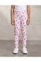 Girls Pink All-Over Printed Leggings - 2