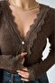 Women's Lace Detailed Buttoned Knitwear Cardigan - 6