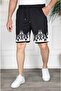 Trend Flame Patterned Men's Shorts Set – Casual & Street Fashion (2-Piece) - 5