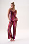 Double Rope Strap Multi-Color High Waist Bamboo Fabric Women's Summer Pajama Set 26501 - 6