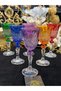6 Pieces Special Design Hand-Cut Nazeni̇n Pattern 60 ml Bohemia Crystal Footed Coffee Cup Glass