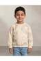Boys Beige Allover Print Sweatshirt - 6