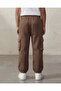 Boys Junior Brown Track Pant with Cargo Pocket - 3