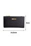 Women's Luxury Black Glitter Card Holder Wallet with Zipper - 8