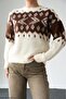 Women's Patterned Crew Neck Knitwear Sweater