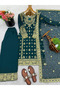 Green Faux Georgette Top Pent & Dupatta - HRT6711 | Green - 3