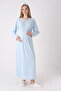 Maternity Nightgown with Lace Front, Suitable for Breastfeeding and Hijab Wear - 8