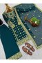 Green Faux Georgette Top Pent & Dupatta - HRT6711 | Green - 4