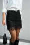 Women's Lace Detailed Mini Skirt with Shorts - 3