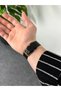 Vintage Dial Black Men's Wristwatch Stainless Steel Case Leather Band Durable Colorfast - 6
