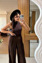 Women's Brown Palazzo Trousers - 2