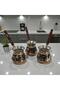 Copper 3-Piece Enamel-Engraved Corner Coffee Pot