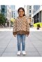 Girls Beige Faux Fur Zip-Front Jacket - 6