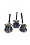 Copper 3-Piece Enamel-Engraved Corner Coffee Pot - 3