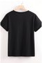 Oversized Black Printed Unisex Cotton T-Shirt - 3