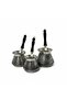 Copper 3-Piece Cornered Sandblasted Coffee Pot Set - 3