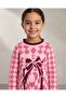 Girls Purple Knit Pullover with Graphic Motif - 4