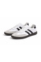Unisex White Sneaker Lace-Up Flat Sole Sports Shoes - 3