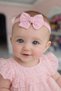 Baby Girl Scalloped Bow Bandana Yellow Pink Lilac - 2