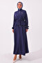 Brooched Double Set N7192 Navy Blue - 2