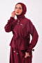 Brooched Double Set N7192 Claret Red - 3