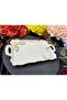 Esterhomedecor Embossed Floral Porcelain Serving Tray - 6