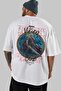 Tyr Back Printed White Oversize T-Shirt Men's Women's Cotton Crew Neck T-Shirt - 5