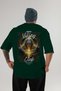 Viking Mythology 15 Back Printed Green Oversize T-Shirt Men Women Cotton Crew Neck T-Shirt