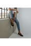 Brown Suede Genuine Leather Women's Round Toe Ballerinas with Cross-Strap Accessory Detail - 6