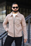 Basic Linen Jacket with Pocket Flaps - 3