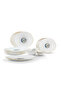 Dinnerware 26 Pcs Set Gold line Opal Glassware Microwave safe, Dishawasher safe