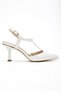 Lorea Women's White Patent Leather Pointed Toe Thin Heeled Shoes - 4