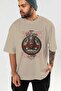 Thor 2 Front Printed Beige Oversize T-Shirt Men Women Cotton Crew Neck Tshirt - 6