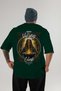 Viking Mythology 17 Back Printed Green Oversize T-Shirt Men Women Cotton Crew Neck T-Shirt