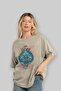 Thrym Front Printed Beige Oversize T-Shirt Men Women Cotton Crew Neck T-Shirt - 4