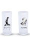 Deepcraft Frosted Rakı Glass with Text Printed, Set of 2 Rakı Glasses 230 ml