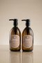Set of 2 Amber Glass Soap Dispensers - 500 ml Liquid Soap and Lotion Bottle Dispenser