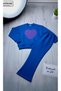 Stone-Embellished Girls' Tracksuit Set (Heart-Stoned, Shiny) - 2
