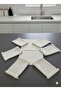6 Pieces Cream 30-50 cm Fringed Kitchen Towels, Cemi̇yet, Wedding, Invitation Towels